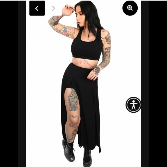 NWT Foxblood Darla Maxi Skirt with Built In Shorts - Large - Picture 4 of 12